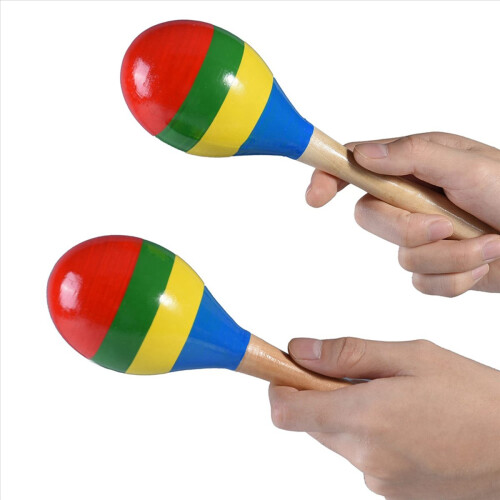 Maracas Hand Percussion Rattles, Ξύλινο Rumba Shaker Μουσικό Όργανο 2