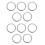 10pcs 6 Inch Drum Kit Hole Rings Drilling Tool Accessories 2