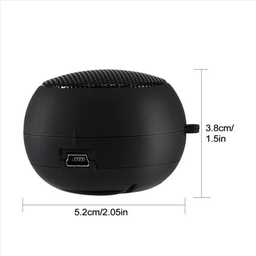 2X Mini Speaker Portable Rechargeable Travel with Aux Input Wired 3.5m 2