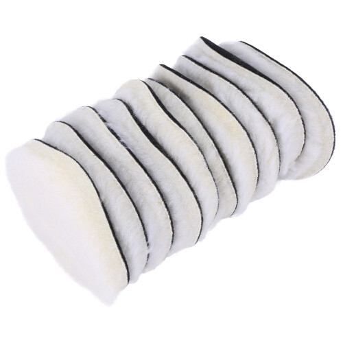 20 unidades de boinas de polimento automotivo de 125 mm (5 polegadas) com lã para polimento e enceramento. 1
