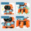 Orange Six Claws Light Up Dancing Robot Toy for Boys 1