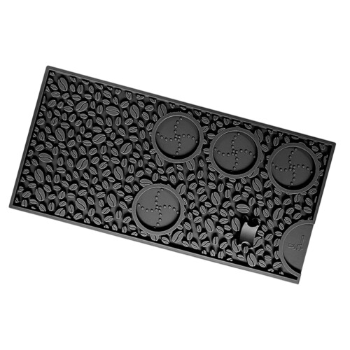 Modern Coffee Bar Accessory Mats With Nonslip Bottom-Black
