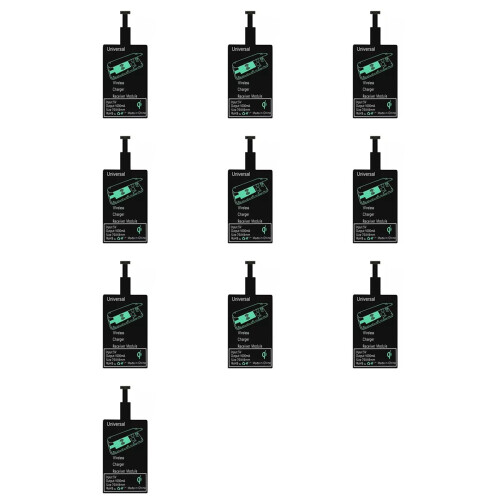 10X Wireless Charging Receiver Universal Fast Charger Adapter(for Micr 1