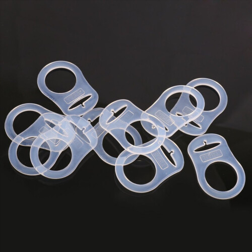 80 Pcs Button Silicone Ring Pacifier Holder Mannequin Clip Adapter Tra 1