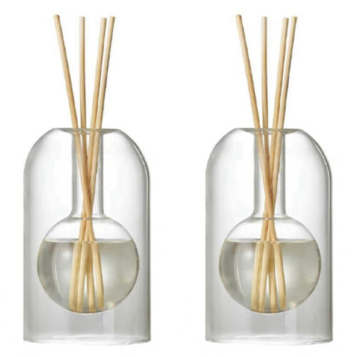 2X Storage Containers Diffuser Aromatherapy Bottle Modern Glass Essent 1