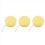 3X Yellow Round Bath Body Shower Soft Sponge with Hanging Loop 2