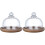 3X Multifunctional Mini Dessert Serving Stand Cake Dish with Dome Lid 2