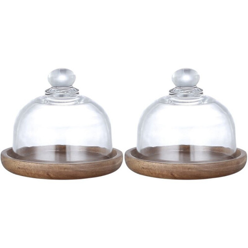 3X Multifunctional Mini Dessert Serving Stand Cake Dish with Dome Lid 1