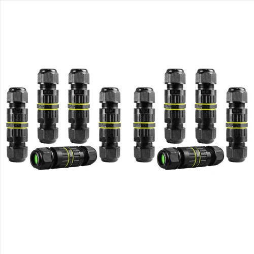 10Pc IP68 Waterproof 2 Way 3-Core Junction Box Electrical Cable Connec 1