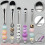 6X Beadable Makeup Brushes Silicone Beads DIY Cosmetic Beaded Kit for 6