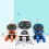 Orange Six Claws Light Up Dancing Robot Toy for Boys 4