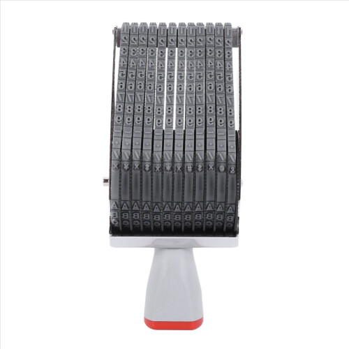 5X Multipurpose 12 Digit Alphabet Rolling Rubber Stamp English Letter 2
