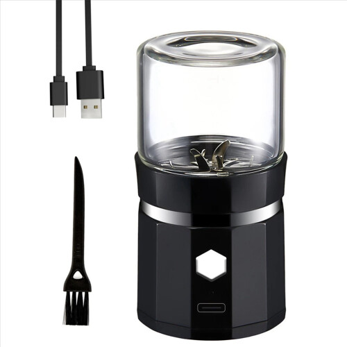2X Mini Electric Grinder Portable Vanilla USB Rechargeable Mill with A 1