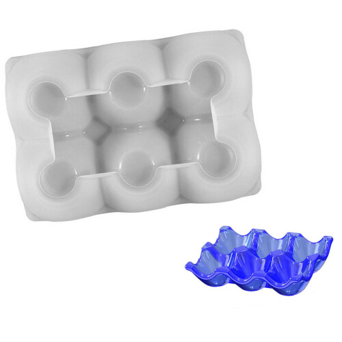 Flexible Silikonform für Eier-Organizer, 6- Lagerregal Nr. 1