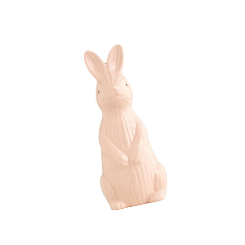 Delicate Rabbit Figure Animal Sculpture Suitable For-Pink