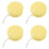 4X Yellow Round Bath Body Shower Soft Sponge W Hanging Loop 2