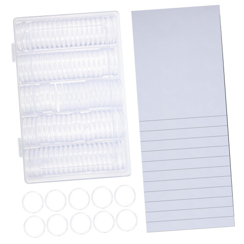 Clear PP Coin Holders Box for Coin Collection Storage Display, Durable Scratch Resistant Design