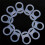 50 Pcs Button Silicone Ring Pacifier Holder Mannequin Clip Adapter Tra 3