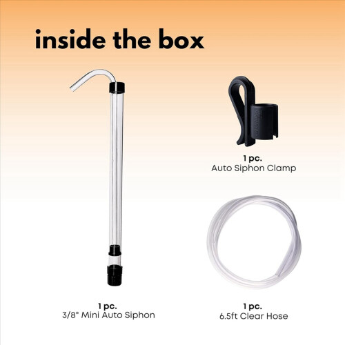2pcs 3/8In Auto Siphon with Clamp 6.5' Ft Hose Bottling Siphoning Kit 1