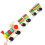 Wooden Pull Along Train with Shape and Color Sorting Blocks for Toddler Learning and Play 5