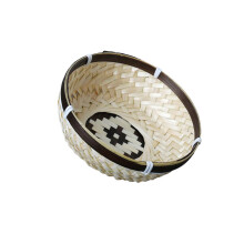 Bamboos Basket Box Picnics Food Bread Storage Basket Hand-S