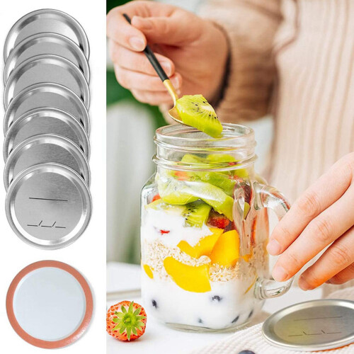 200Pcs 70mm Regular Mouth Canning Lids for Ball,Jars Split -Type Metal 1