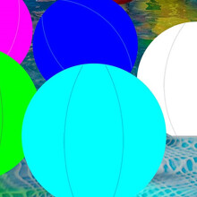 Inflatable Light Up Beach Ball PVC 16 Colors Remote 40cm White