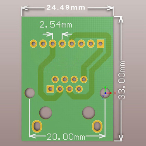 8PCS RJ45 Ethernet Female Socket Connector Breakout Board,2.54mm Board 2