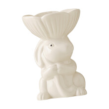 Simple Ceramic Rabbit Bowl Desk Organizers Suitable For-White