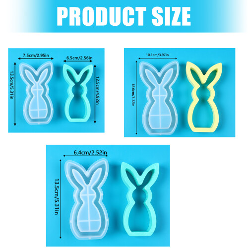 Quick Releases Silicone Easters Mould Rabbits Shape 2