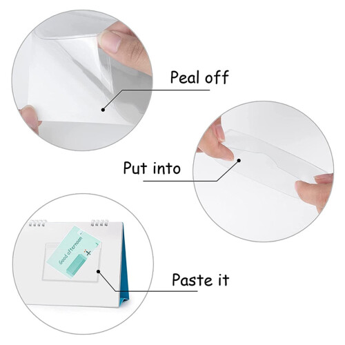 480Pcs Self-Adhesive Label Holder Card Pockets Clear Library Holders w 2