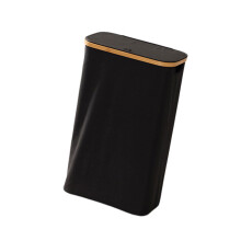 Sturdy Oxfords Cloth Laundry Basket For Clothes Storage-Black