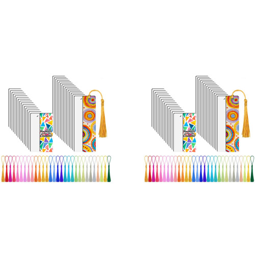 60Pcs Sublimation Blank Bookmarks, Products DIY Bookmark Craft Project 1