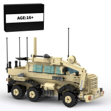 Military Building Blocks Mine Clearance Vehicle, 714PCS Simulation Army MOC Tank Model Kit