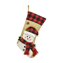 User Friendly Velvety Burlap Christmas Stocking And Gift Bag-B