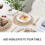 2X Round Woven Placemat for Dining Table,Natural Braided Rattan Tablem 4