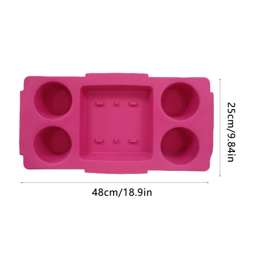 Waterproof EVA Beach Storage Tray With Multiple-rose red 2