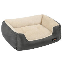 Cama para cachorro almofada reversível 65 x 55 x 20 cm cinza escuro 12_0001205
