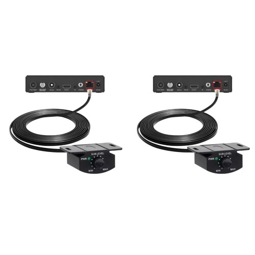 2X Amplifier Volume Control Cable with Stereo Knob Dashboard Mount Gai 1