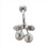 2x Stalen Kersen Navelpiercing 3