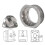 4X Replacement Stainless Steel Conical Grinder Burr Set, 48mm Accessor 4