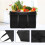 Portable Foldable Nonwoven Grocery-Black Does not include bas 6
