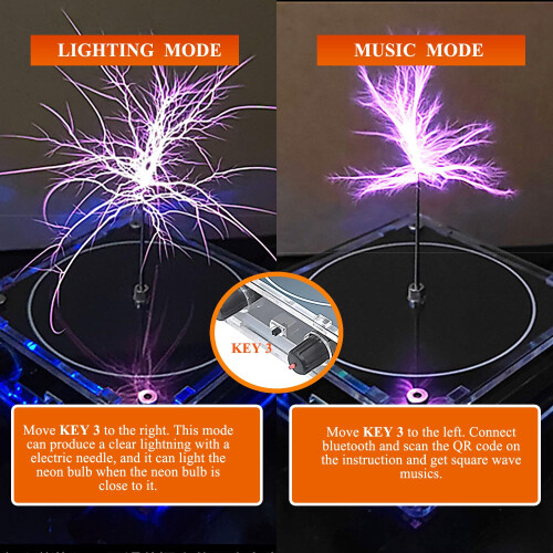 Mini Bluetooth Coil Speaker with Visible Plasma Arcs, Plug and Play Desktop Music Sync 1