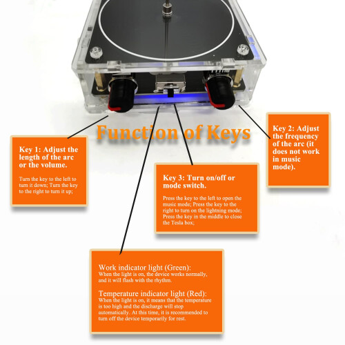 Mini Bluetooth Coil Speaker with Visible Plasma Arcs, Plug and Play Desktop Music Sync 2