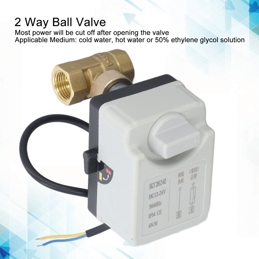 Electric Ball Valve 2-Wire DC12-24V DN15