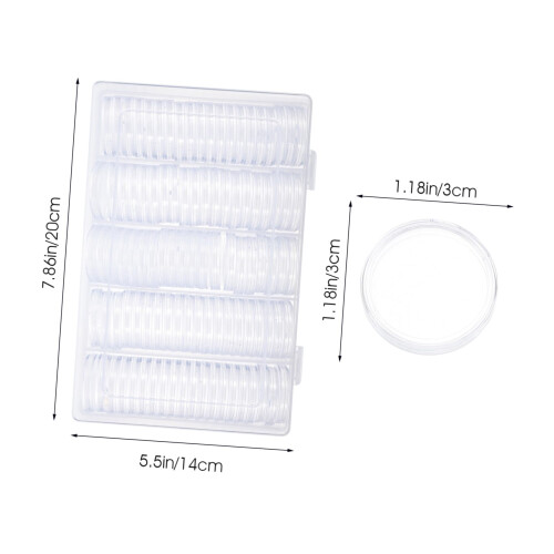 Clear PP Coin Holders Box for Coin Collection Storage Display, Durable Scratch Resistant Design 1