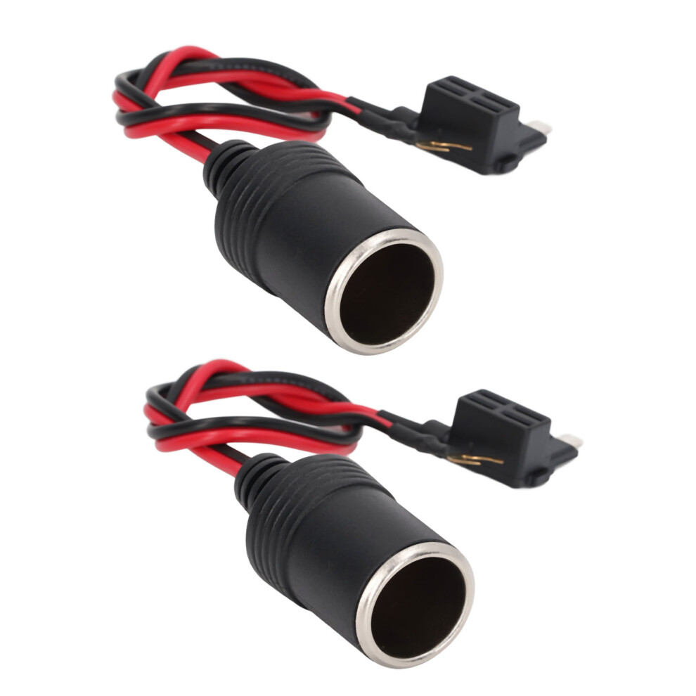 2Pcs Female Car Cigarette Lighter Socket Dc 12-24V 8A 30Cm For German Models 9351390160562