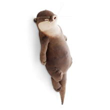 Cute Otter Plush Large Capacity Pencil Case for Kids School Office with Soft Cushion Storage