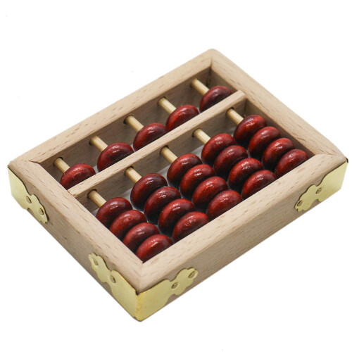Vintage Wooden Chinese Abacus for Kids HandsOn Math Learning Compact Frame Educational Tool