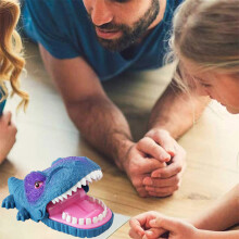 Dinosaurier Fingerbeißspiel Blau, 23x9,5cm, Licht- und Sound-Spaßspielzeug